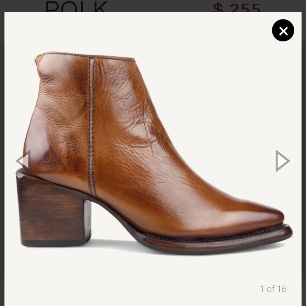 NWOT Sutro Boots Polk leather tan brown honey ankle boots